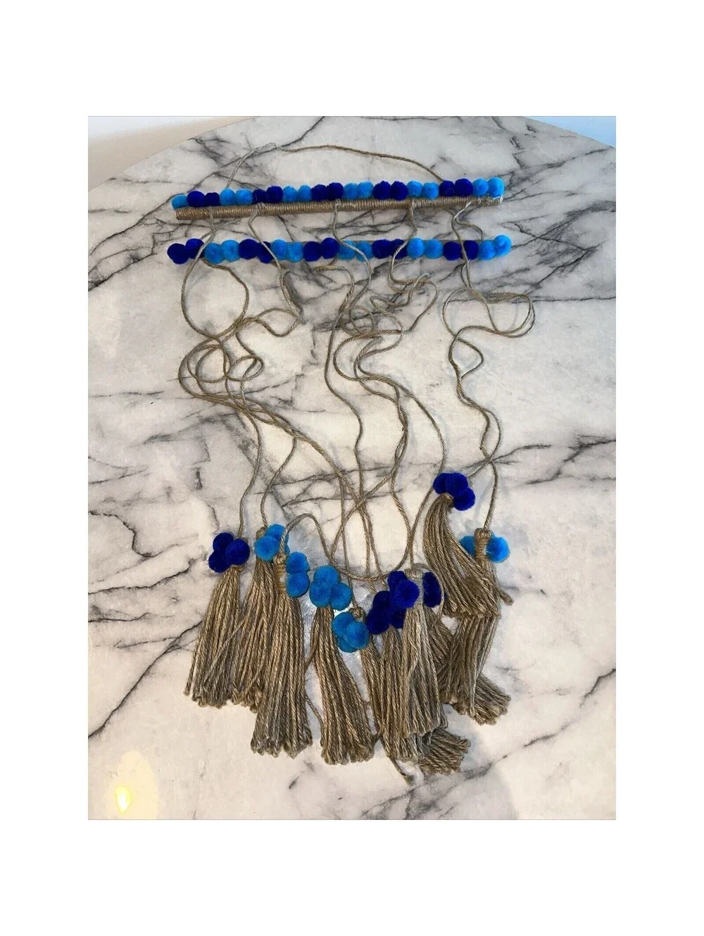 2 Handmade Tassel Rope Wall Hanging Bohemian Decor Boho Tapestry Coastal Cottage